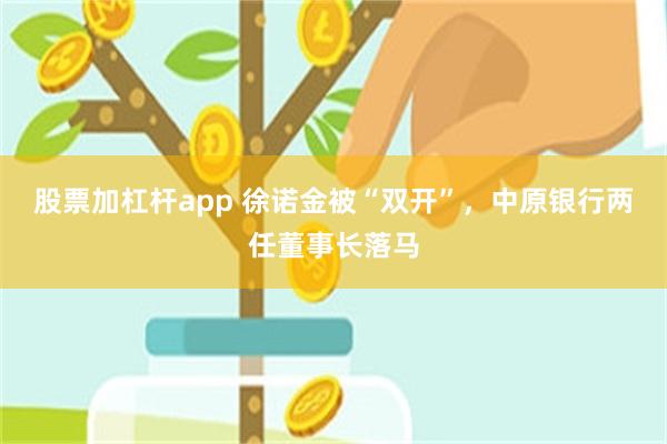 股票加杠杆app 徐诺金被“双开”，中原银行两任董事长落马