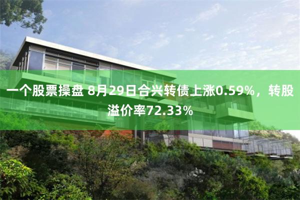 一个股票操盘 8月29日合兴转债上涨0.59%，转股溢价率72.33%