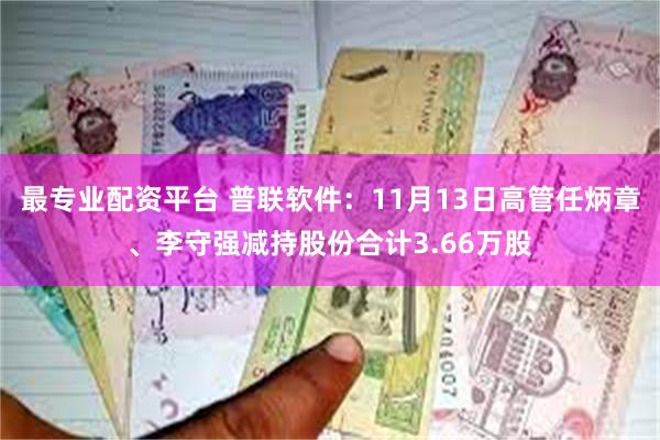 最专业配资平台 普联软件：11月13日高管任炳章、李守强减持股份合计3.66万股